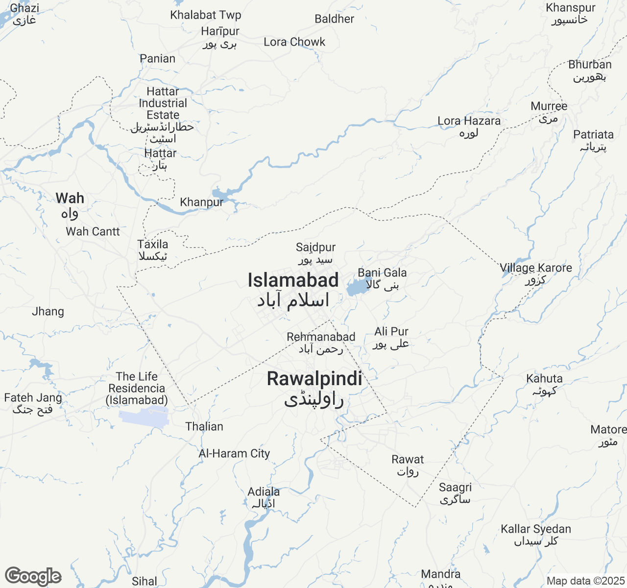 Map of Islamabad