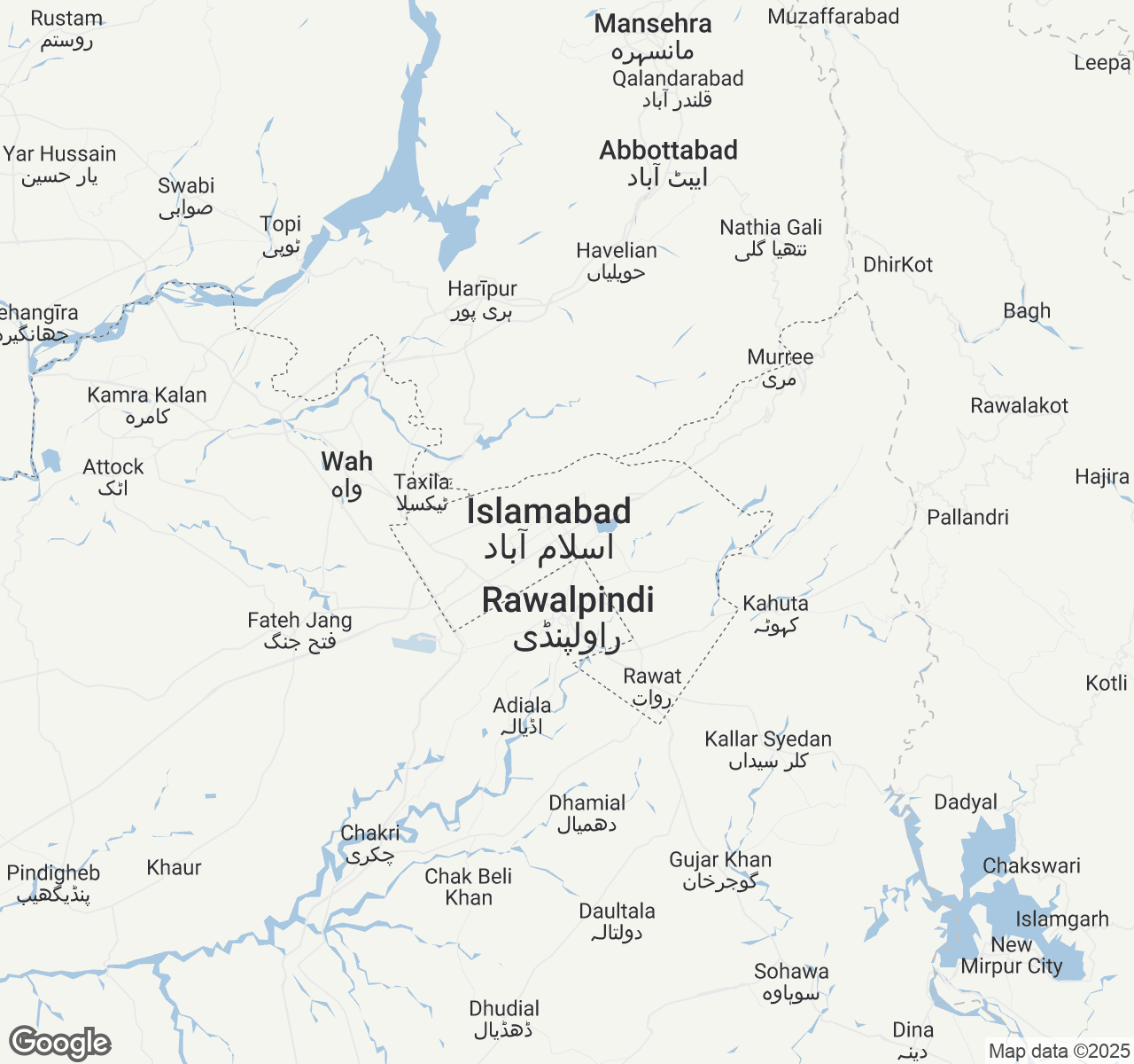 Map of Islamabad
